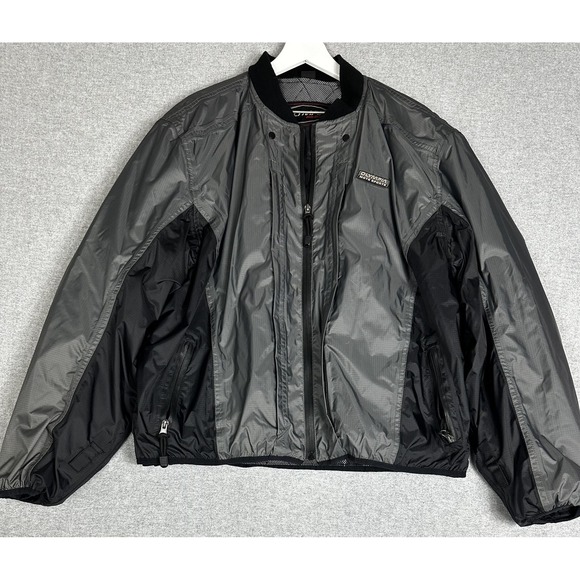 Olympia Moto Sports Jacket Mens 2XL Gray Motorcycle Zip-Out‎ Liner Insulated